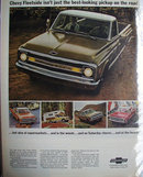 Chevrolet Fleetside Pickup 1969 Ad.