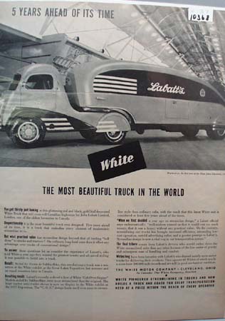 White Truck 5 Years Ahead of It's Time Ad 1937