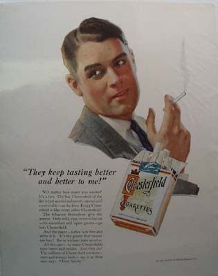 Chesterfield Keep Tasting Better Ad 1931