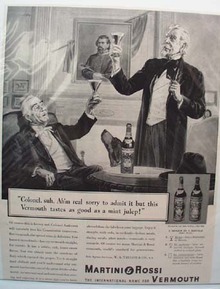 Martini & Rossi Vermouth Ad The Colonel Says 1938