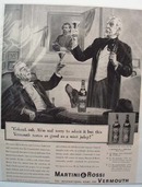 Martini & Rossi Vermouth Ad The Colonel Says 1938