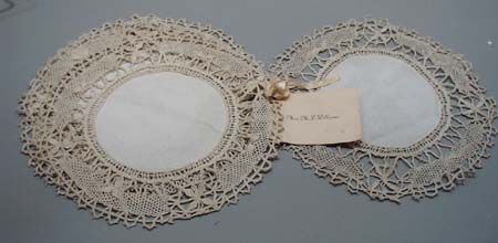Victorian Doily set with original calling card