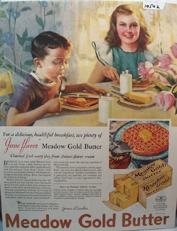 Meadow Gold Butter Healthy Breakfast Ad 1935