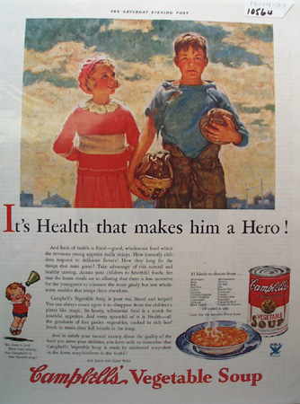 Campbell's Vegetable Soup Hero Ad 1933