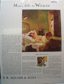 E R Squibb & Sons Man's Debt Ad 1930