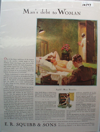 E R Squibb & Sons Man's Debt Ad 1930