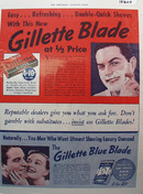 Gillette Blue Blade Don't Gamble Ad 1939