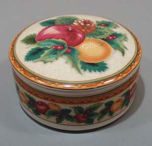 Mikasa Holiday Fruit covered Jar