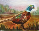 Pheasant painted on cavas board