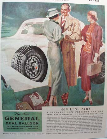 General Tire 40% Less Air Ad 1933
