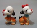 Pr of ceramic pooches