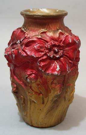 Milk Glass with goofus glass painting