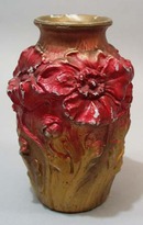 Milk Glass with goofus glass painting