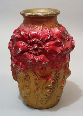 Milk Glass with goofus glass painting