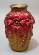 Milk Glass with goofus glass painting