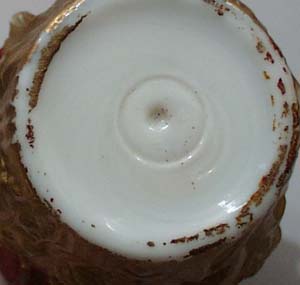 Milk Glass with goofus glass painting