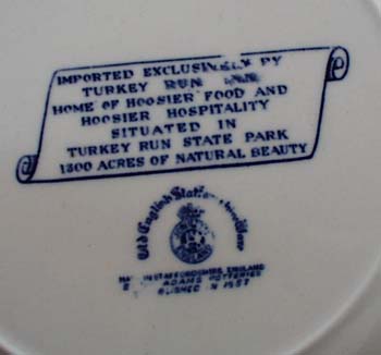 Jonroth Studios Turkey Run IN Collector Plate 1957