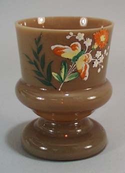 Chocolate type glass with butterfly enamel work