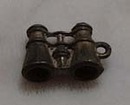 Old metal binoculars charm
