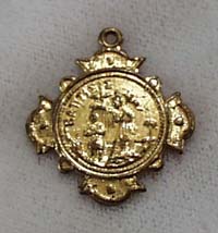 Brass Pendant, shows Birth of Christ and Baptism