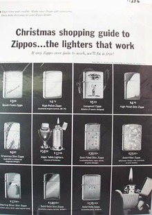Zippo Lighter Christmas Ad 1962 This is a December 7, 1962