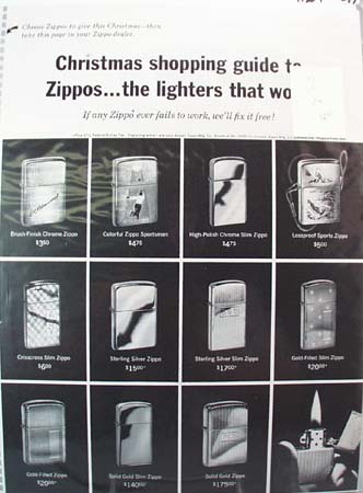 Zippo Lighter Christmas Ad 1964