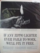 Zippo Lighter V-2 Bombing Ad 1965