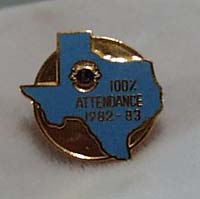 Texas Lions pin, Features the state of Texas