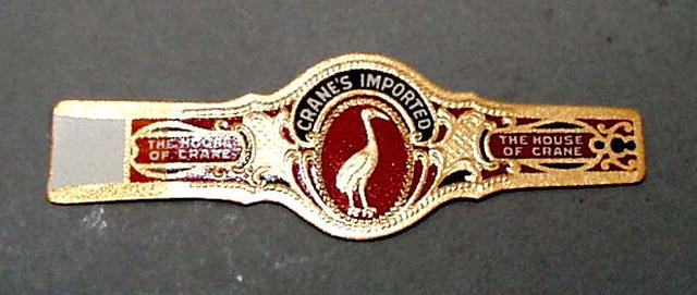 Crane's imported cigar band. Cranes