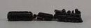 Mini metal train with 3 cars, 1