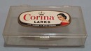 Corina Larks cigar box, Plastic box with lable