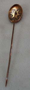 Vintage Gold stick pin with B monogram