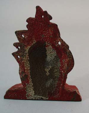 Old red ship bookend,