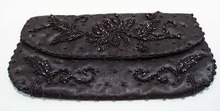 Britemode glass sequin black purse.