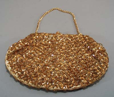 Sequin and bead evening purse.