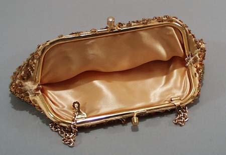 Sequin and bead evening purse.