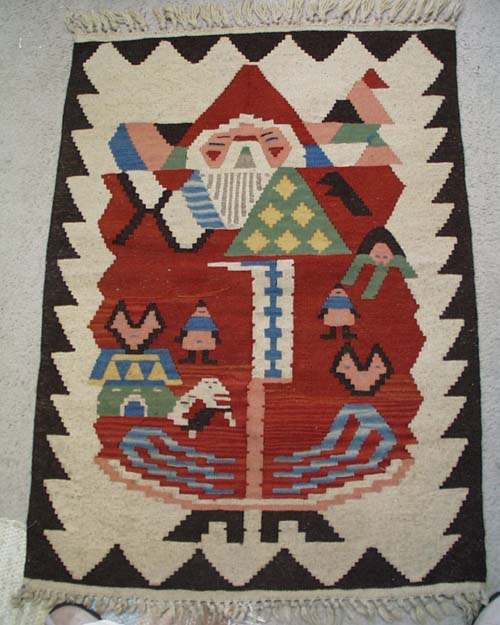 Woven Santa rug