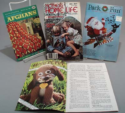 4 craft books, Coats and Clark Afghans