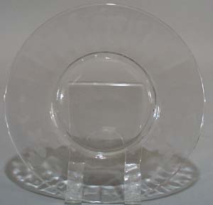 Crystal Plate with needle etch floral and leaf pattern