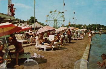 Sun & Sand Indiana Beach Postcard