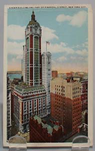 Singer Building NYC Postcard