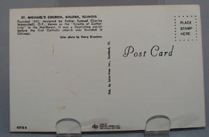St, Michaels Church Galena Ill Postcard