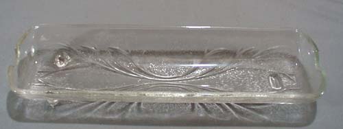 Indiana Glass Crystaleaf corn holder.