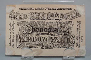 Mme Demorests Reliable patterns Trade card