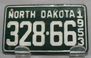 1953 North Dakota Mini License Plate