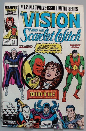 Vision and the Scarlet Witch, Marvel 25th anniversary
