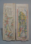 2 rice paper pastel bookmarks, nice designs
