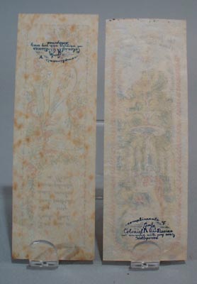 2 rice paper pastel bookmarks, nice designs