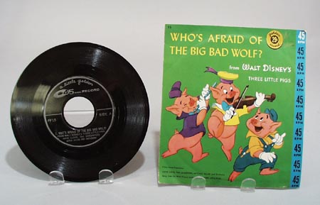 Walt Disney golden record with the Three little pigs
