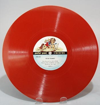 Red Peter Pan record Peter Rabbit narrated by Jack Arthur,